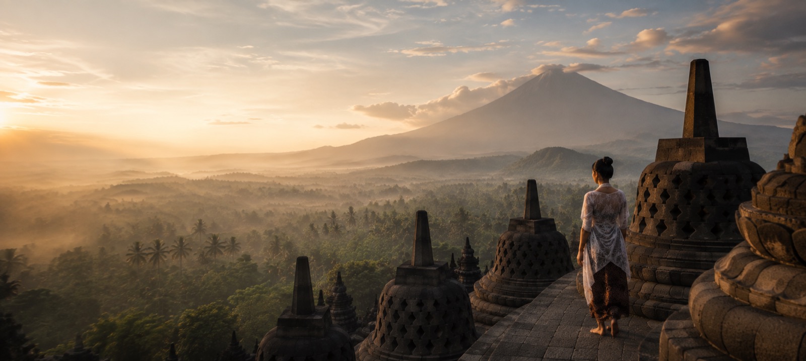 Borobudur and the mountains of Central Java
